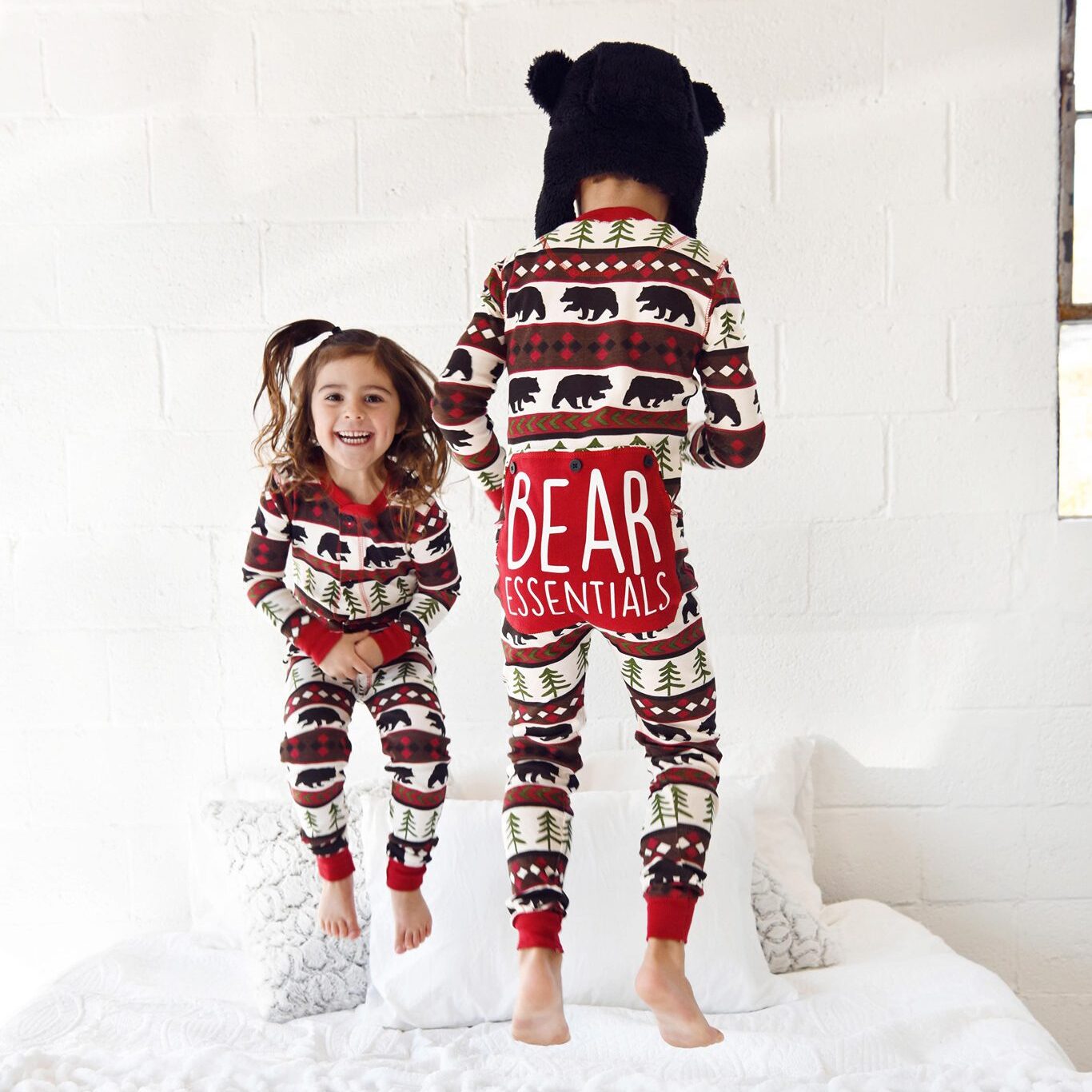 Lazy Moose kids in bear essential pjs